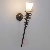 Rust-coloured Tjark LED wall torch