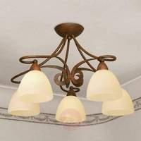 Rustic ceiling light Ginevra - 5-bulb