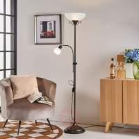 Rustic uplighter Hannes with reading light