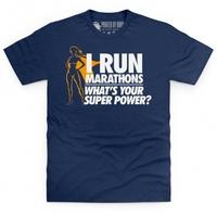 running marathons super woman t shirt