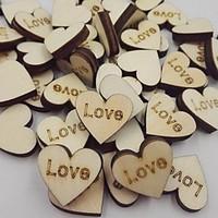 rustic wood wooden love heart wedding table scatter decoration crafts  ...