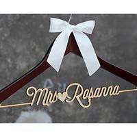 Rustic Wedding Hanger, Personalized Wedding Dress Hanger, Custom Bridal Bridesmaid Hanger