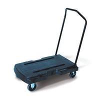 Rubbermaid Triple Trolley Standard Duty with User-Friendly Handle and Casters (Black)