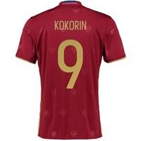 Russia Home Shirt 2016 Red with Kokorin 9 printing