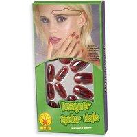 Rubie\'s Costume Co Spider Print Red Nails Halloween Accessory