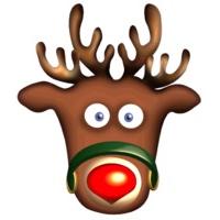 Rudolph The Red Nosed Reindeer Card Mask