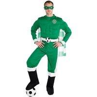 rubies fancy dress celtic football superhero with muscle chest standar ...