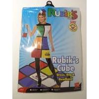Rubik\'s Cube Costume, Multi-coloured, With Dress, Headband & Bag