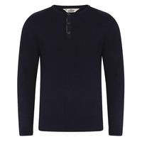 Rushmore Henley Ribbed Jumper in Dark Navy - Tokyo Laundry