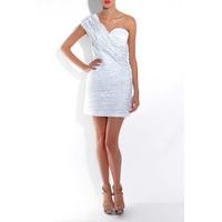 Ruched Sequin Sash Dress