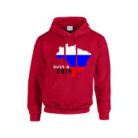 russia 2014 country flag hoody red kids