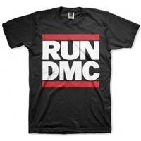 run dmc logo black mens t shirt x large