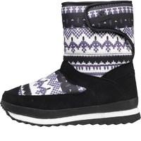 rubber duck womens iceberg boots black fairisle