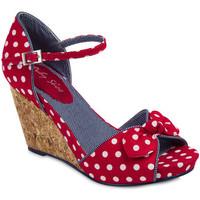 Ruby-shoo Ruby Shoo Ladies Molly Wedge Heel Sandal women\'s Sandals in red