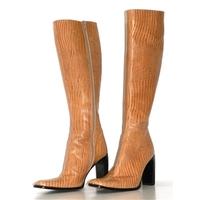 Russell & Bromley Size 4.5 Tan Knee Length Boots