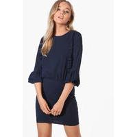 Ruffle Dress - navy