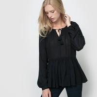 Ruffle Tie Neck Blouse