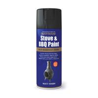 Rust-Oleum Stove and BBQ Matt Spray Paint Black 400ml