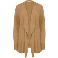 rubens waterfall cardigan in warm sand plum tree