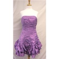 Ruffled Purple Mini Dress- Size: 12