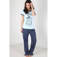 ruby cosy couture top polka dots pyjama set