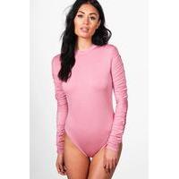 Ruched Sleeve Body - rose