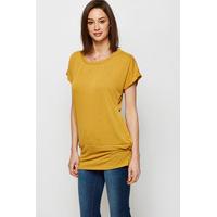 Ruched Side Hem Fine Knit Top