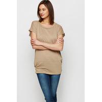 Ruched Side Hem Fine Knit Top