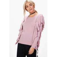 ruffle jumper lilac