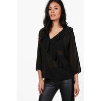 Ruffle Blouse - black