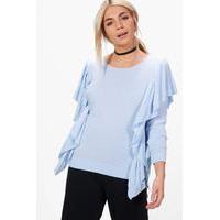 Ruffle Jumper - bluebell