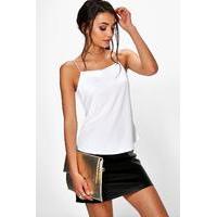 Ruby Elastic Strap Texture Cami - white