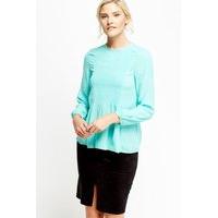 ruched front panel blouse