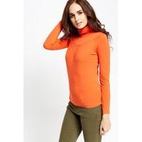 Ruched Turtle Neck Top