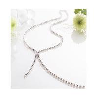 Rukhsana Lariat Style Necklace, Rhodium