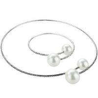 rukhsana pearl end jewellery set save 10 rhodium