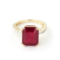 Ruby and Diamond Ring 7.25ct in 9ct Gold