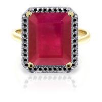 Ruby and Diamond Halo Ring 7.25ct in 9ct Gold