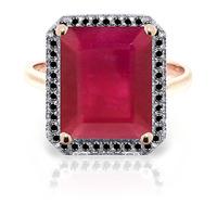 Ruby and Diamond Halo Ring 7.25ct in 9ct Rose Gold