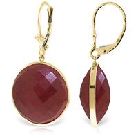 Ruby Drop Earrings 46.0ctw in 9ct Gold