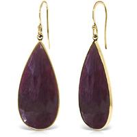 Ruby Drop Earrings 40.0ctw in 9ct Gold