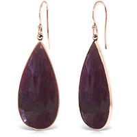 Ruby Drop Earrings 40.0ctw in 9ct Rose Gold