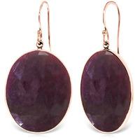 Ruby Drop Earrings 39.0ctw in 9ct Rose Gold