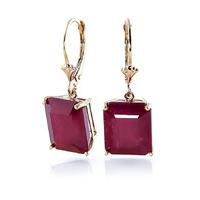 Ruby Drop Earrings 15.0ctw in 9ct Gold