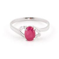 Ruby Classic Desire Ring 1.15ct in 9ct White Gold