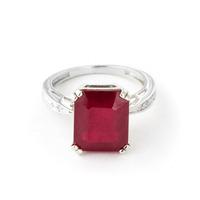 Ruby and Diamond Ring 7.25ct in 9ct White Gold