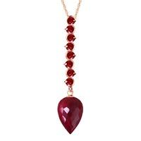 ruby briolette pendant necklace 1455ctw in 9ct rose gold