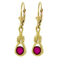 Ruby San Francisco Drop Earrings 1.3ctw in 9ct Gold