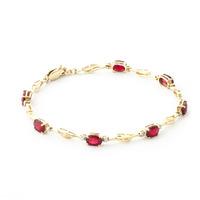 Ruby and Diamond Classic Tennis Bracelet 4.2ctw in 9ct Gold