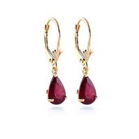 Ruby Belle Drop Earrings 3.5ctw in 9ct Gold